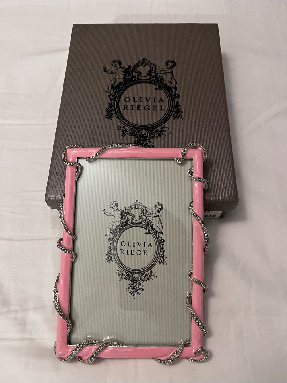Olivia Riegel Pink Enamel Picture Frame